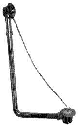 Слив-перелив с пробкой на цепочке, для свободностоящей ванны, (корпус, ручка, пробка слива металл цв.хром), БЕЗ сифона арт.SFD1040SCR, D&D KL