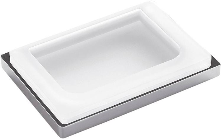 Мыльница настольная, (стекло матовое/хром), Look