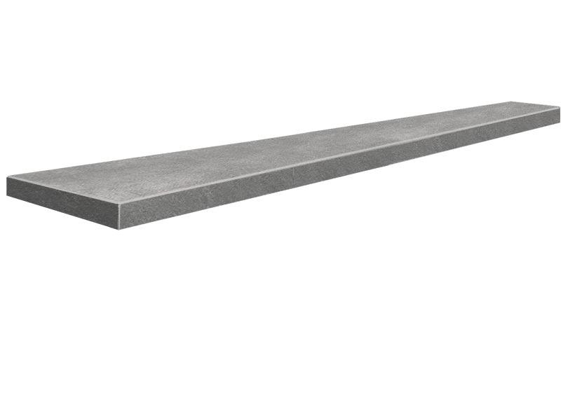 Ступень ЕВРО Техно Левая Фондамента серый светлый(n059039)|34.5х238.5