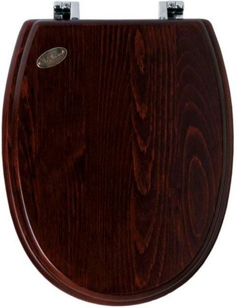 Сиденье для унитаза (дерево цв. орех, крепления цв. хром) Arcade ZZ