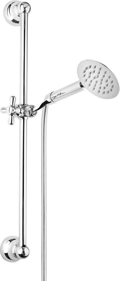 Душевой гарнитур, стойка h632мм, лейка д/д ручн., шланг, (цв. хром), Bologna ZZ