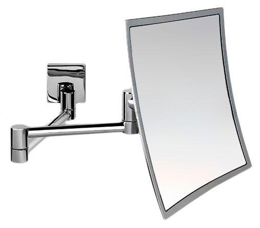 Зеркало косметическое, настенное, выдвижное, квадратное 20х20см, 3-х кратное увеличение, (цв.хром), Colombo KL