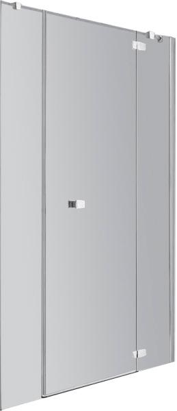 Дверь в нишу, распаш. с 2-мя неподв.сегм,дверь 655мм,петли справ,(НЕСТАНД. РАЗМЕР 1500хh1950мм,ст.6мм прозр,фурн 05 полир.ал,ручка от S-LITE) СOMBI ZZ