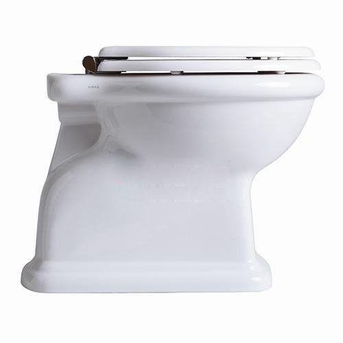 Чаша унитаза 385х580хh400мм, установка с "Средним", "Высоким"или скрытым бачком смыва,ВЫПУСК В ПОЛ,БЕЗ сиденья,(крепится к полу на силикон), Lante ZZ