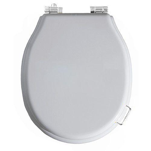 Сиденье для унитаза, с микролифтом, (полиэстер цв. белый, петли цв. хром), Lante