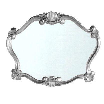 Зеркало прямоуг. в дерев. резной раме 92хh70см, (цв. хром металл), крепёж в компл., Barocco ZZ