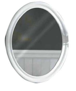 Зеркало 900х620мм, овальное, в раме, верт./гориз. монтаж (цв. белый глянец), Lante