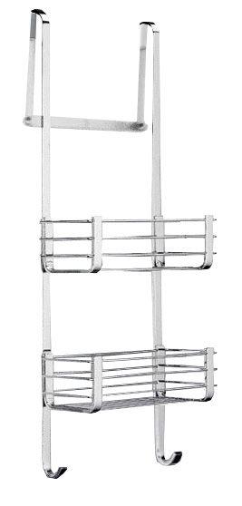 Полочка-решетка двойная 27х19,5хh69см, монтаж на стенку душевой кабины, (цв.хром), Colombo ZZ