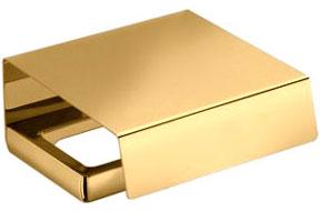 Держатель для туал. бумаги, с крышкой 13,8х13,9хh6,6см (цв. золото) Lulu ZZ