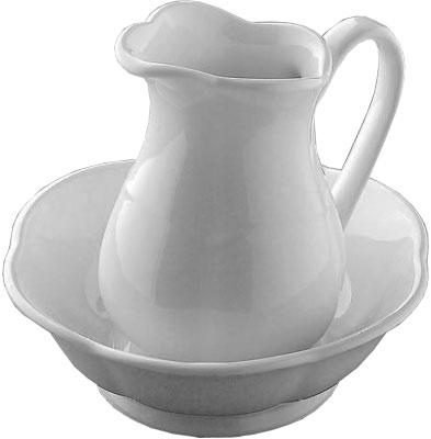 Кувшин с миской настольный, керамический Emily ZZ