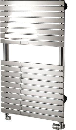 Полотенцесушитель h735х400мм,(подкл.370мм)на ГВС/сист.отопл.,до 8bar,218W,G 1/2,(креплен, клап Маевск.в ком),БЕЗ кр/перек.,(полир.нерж/ст) Stefania ZZ