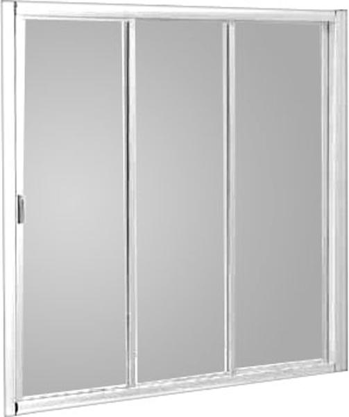 Штора на ванну стационарная в нишу (165/170хh140см, стекло 3мм, GL прозр., фурн. 30 White, L ручка слева) Classic ZZ