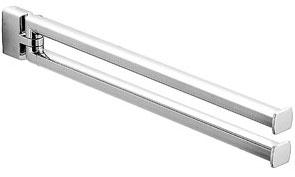 Полотенцедержатель двойной поворотный 35,5хh2,3см (цв. хром) Lulu