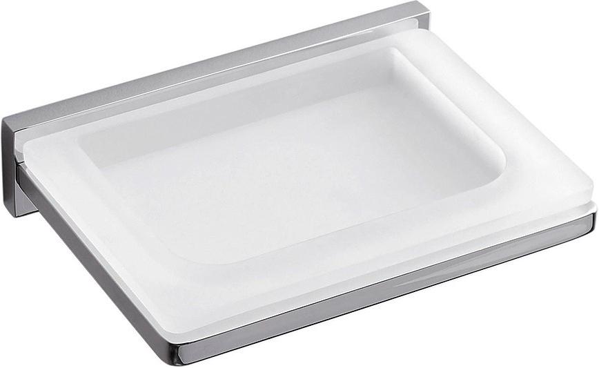 Мыльница настенная, (стекло матовое/хром), Look