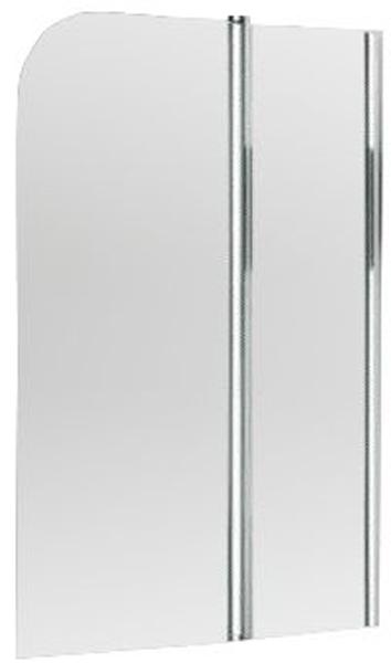 Штора на ванну 1100хh1452мм, "Правая", стационарн.сегмент 435мм, поворотный 650мм, (стекло 6мм прозрачн., матов.алюминий/хром) Vario ZZ