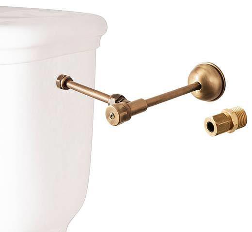 Кран подвода воды к бачку унитаза (трубки, переходники, дек.чашка в компл.), (цв. бронза), 3M ZZ