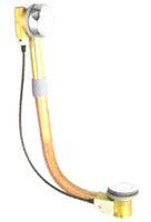 Слив-перелив для стандартной ванны, автом., БЕЗ колена, метал. (ручка, пробка метал. цв.золото) 3М ZZ