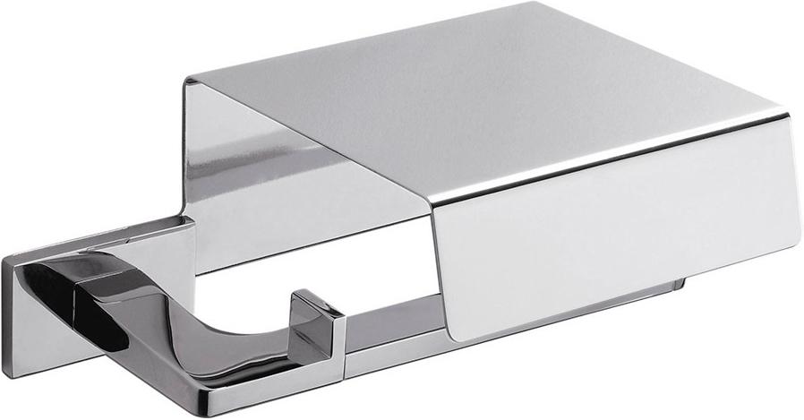 Держатель туал.бумаги, с крышкой, хром, Look