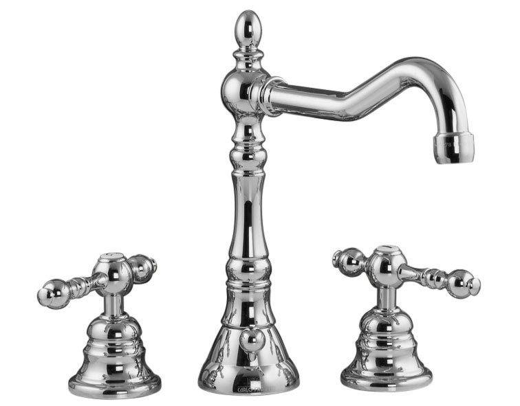 Смеситель для раковины на 3 отв. с д/к, вращающийся излив (цв.хром) Epoque ZZ