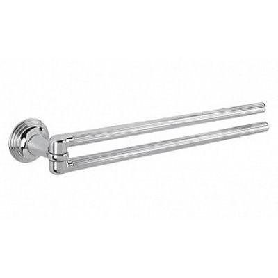 Полотенцедержатель двойной повортный 41,3см (металл цв.хром), Hermitage ZZ