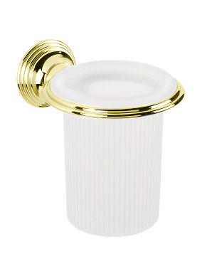 Стакан настенный (стекло мат., держ. цв.золото), Hermitage ZZ