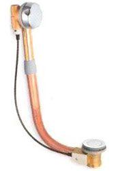 Слив-перелив для стандартной ванны, автом., БЕЗ колена, метал. (ручка, пробка метал. цв.бронза) 3М ZZ