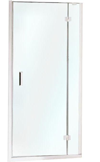 Дверь в нишу 94-98xh190см, (вход 55см) петли двери и непод.сегм справа (профиль цв. хром, стекло прозрачное StarClean), Polaris Design ZZ