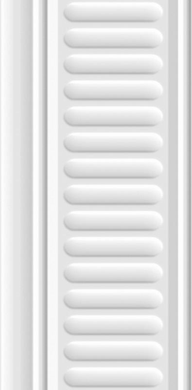 Бордюр Бланше белый структурированный ZZ|9.9x20