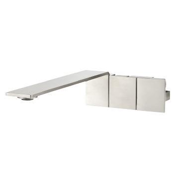 Смеситель для раковины, встраиваемый в стену, 2 ручк., излив 252мм, без встр.части арт.RWIT 2551 ZZ 11, (цв. нерж сталь), 5mm ZZ