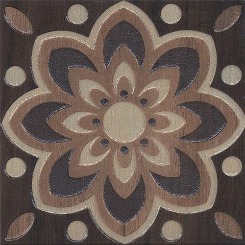 Вставка Фратте беж цветок лаппатированный |15х15