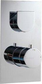 Смеситель-термостат для душа встраиваемый в стену, с переключателем, на 2 "Потребителя", (цв. хром), Ran ZZ
