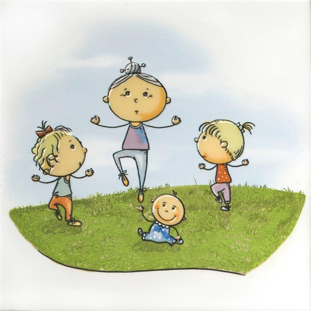 Декор Весёлые старты Йога ZZ 20х20