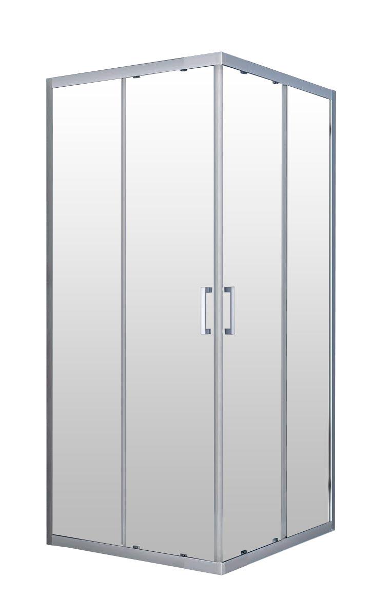 Душевой уголок 900-1000x900-1000хh1900мм, квадратн., раздвижные двери, (стекло текстурное 6мм, фурн.цв.хром), Rapid ZZ