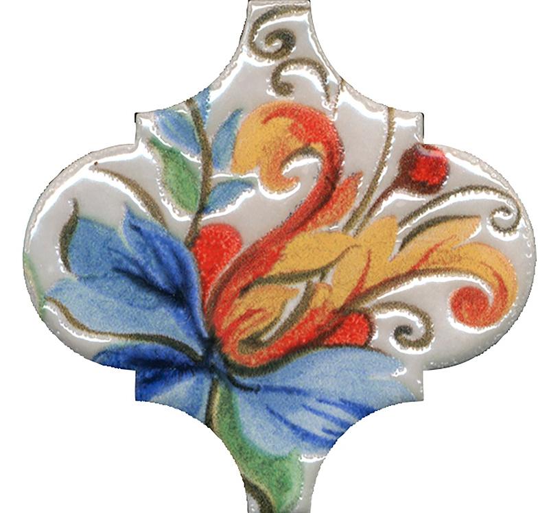 Декор Арабески Тоскана 4 глянцевый 6.5x6.5