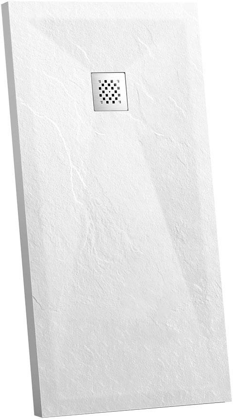 Поддон для душа 1200х900хh25мм, прямоугольный, крышка слива нерж.сталь в компл., без сифона арт. VSPH-D132,  (искуст.камень. цв.белый мат.), Vincea ZZ