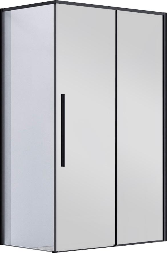 Душевой уголок 1200х900хh1950мм, прямоуг., правый/левый, (стекло прозрачное 6мм Easy Clean, фурн.цв.черный матовый), Slim-N ZZ