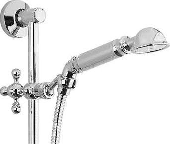 Гарнитур для душа (душевая лейка, шланг, стойка 649мм) классическая  (цв.хром) Cisal ZZ