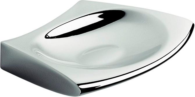 Мыльница настенная металл., (цв.хром), Land