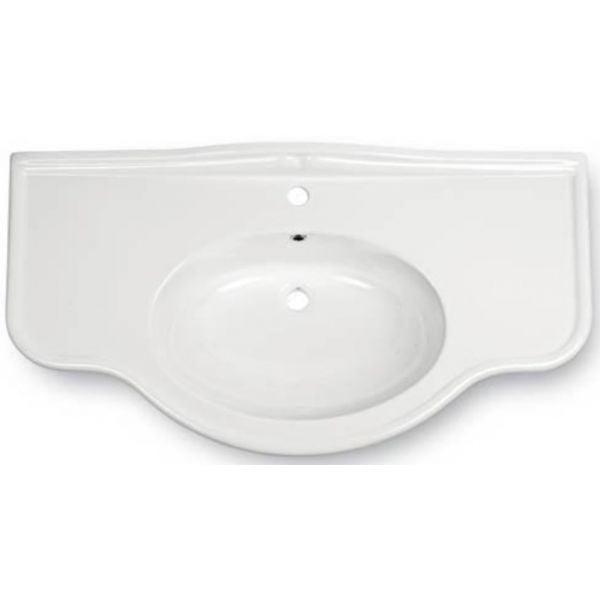 Раковина керамическая 110х57см, c 1 отв.д/смесит., для баз Rebecca ZZ
