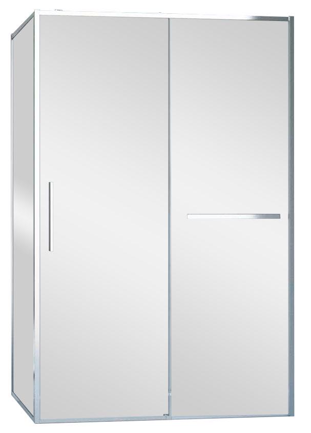 Душевой уголок 1300х1000хh2000мм, прямоуг., правый/левый, (стекло прозрачное 6мм Easy Clean, фурн.цв. хром), Slim Soft ZZ