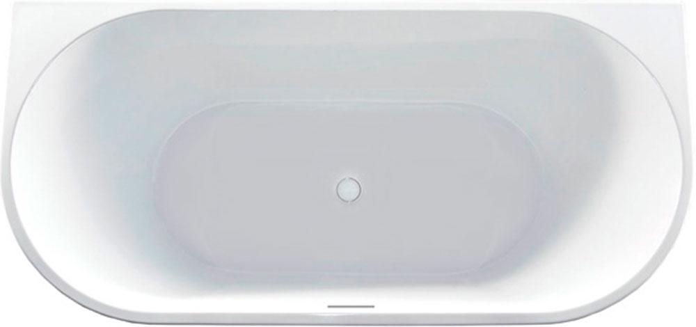 Ванна 1700х800хh580мм, пристенная, интегрир.слив перелив, д/к цв.хром в компл.,(акрил цв.белый матовый), Vincea ZZ