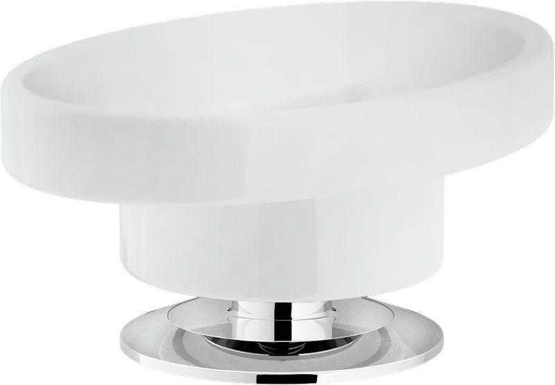 Мыльница настольная, (керамика / хром), Sofi ZZ