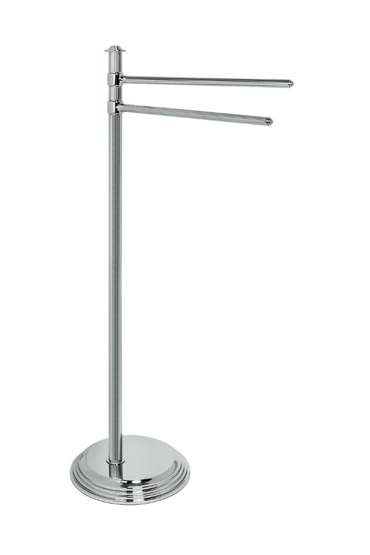 Стойка напольная с 2-мя поворотными полотенцедержателями, h84,7х40см, (металл цв.хром), Hermitage ZZ