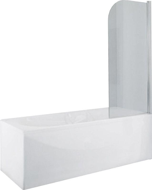 Ограждение (штора) для ванны 850-870хh1400мм, "Правая", с открытием вовнутрь и наружу, (стекло 6мм сатинированное., цв. хром, креп/компл.),Classic ZZ