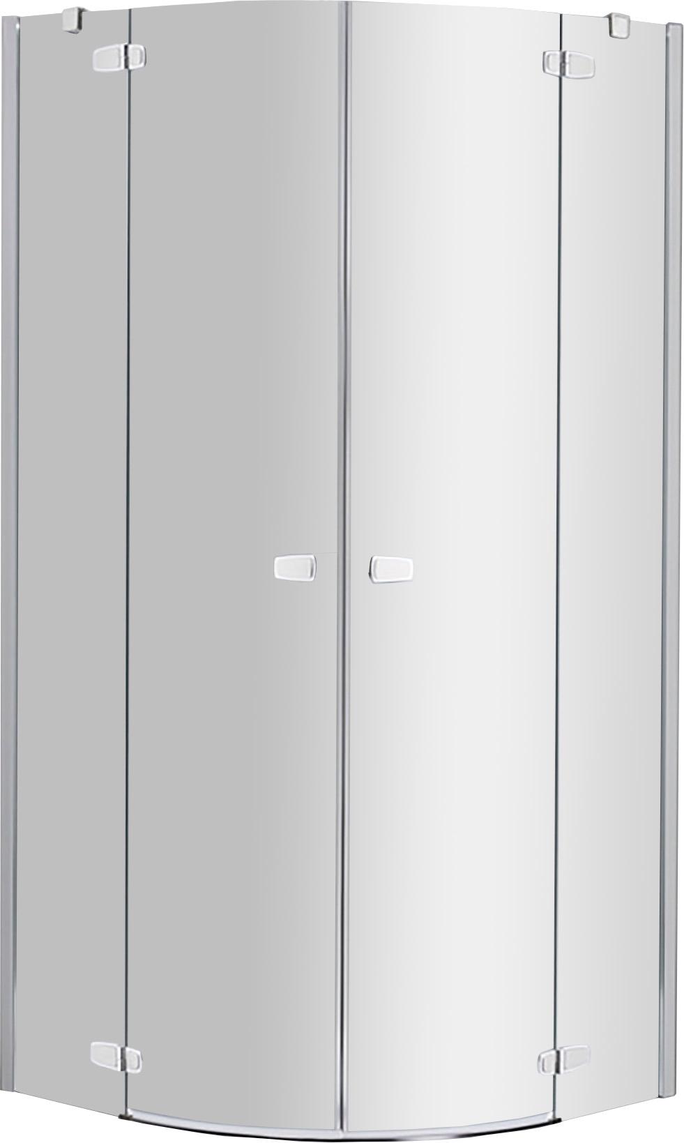 Душ каб. (1/2 душ.кабины!!! Левая часть) распашная дверь с неп.сегм., 1/4 круга, R=550, (90х90хh195см, стекло 6мм, прозр, фурн. полир.ал/хром)Combi ZZ