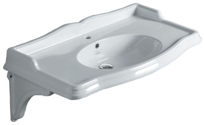 Раковина 900х560мм, 3 отв. д/смес., (2 отвертия выбиты вручную), с бортиком, (БЕЗ креплен. арт. F 89), Arcade ZZ