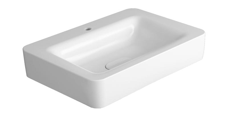 Раковина 700х500хh130мм, 1 отв. д/смес., без перелива, установка на столешн. или подвесн., БЕЗ креплен. арт. F 89, Henges ZZ