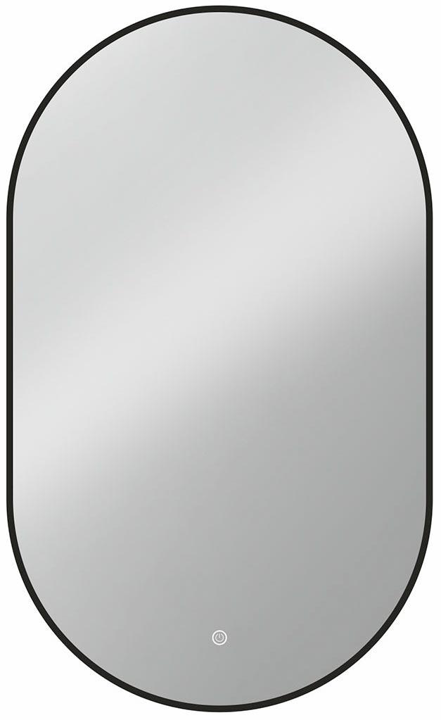 Зеркало 500xh900х30мм, с встроенным светильником, сенсорным выключателем и диммером, (окантовка цв.черный матовый), Vincea