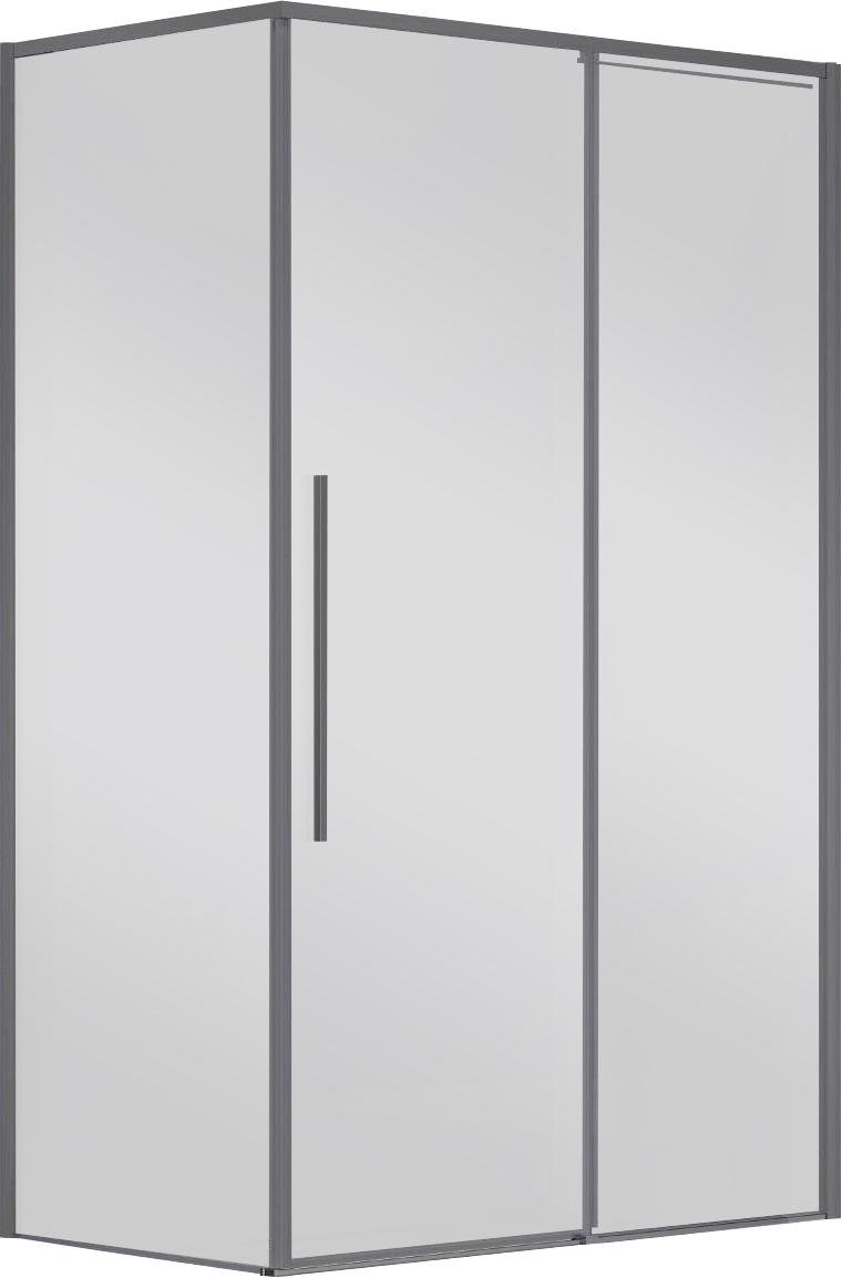 Душевой уголок 1200х900хh1950мм, прямоуг., правый/левый, (стекло прозрачное 6мм Easy Clean, фурн.цв.вороненая сталь), Slim-N ZZ