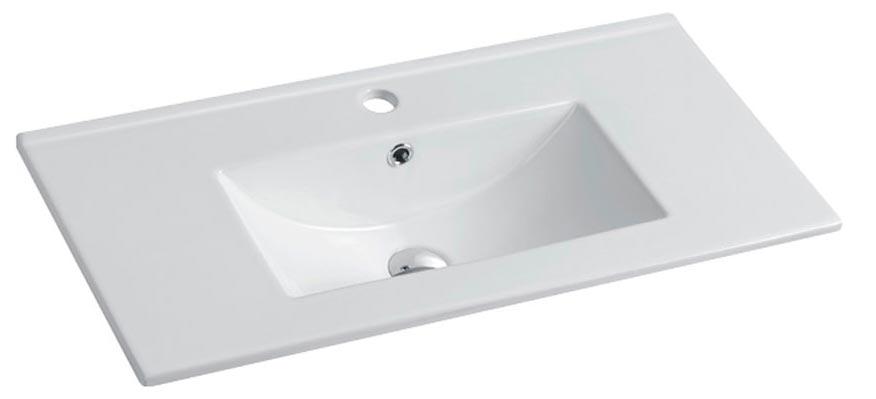 Раковина накладная на тумбу, 815x395x170мм, с 1отв.д/смесит. и переливом, (керамика цв.белый), Vincea ZZ